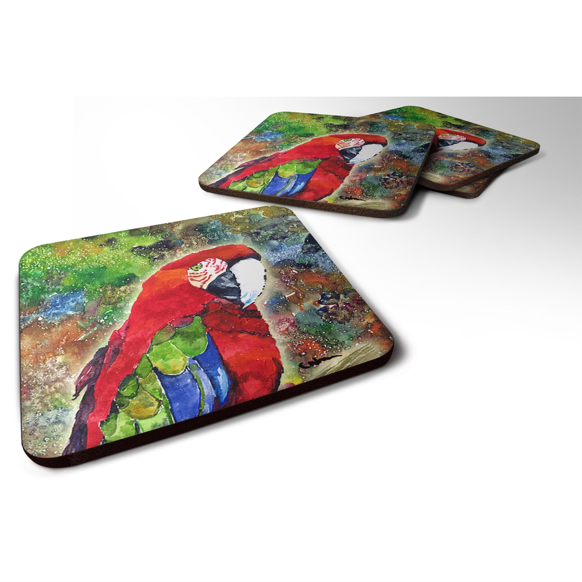 Parrot Foam Coaster Set Of 4